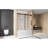 Frameless Single Sliding Shower Door 56-60 "W X 60" H, 1/4 "(6 Mm) Clear Tempered Glass, Explosion Proof Film, Stainless Steel Handle,Square Tube Track