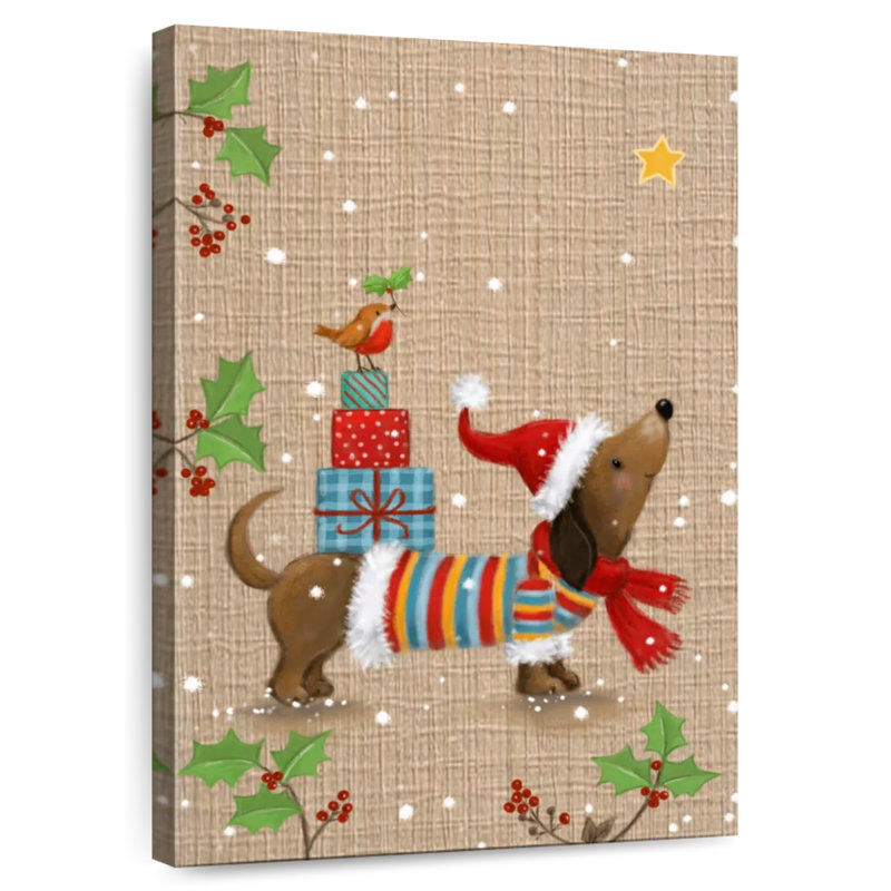 Lelend Christmas Dachshund, 30" H x 20" W