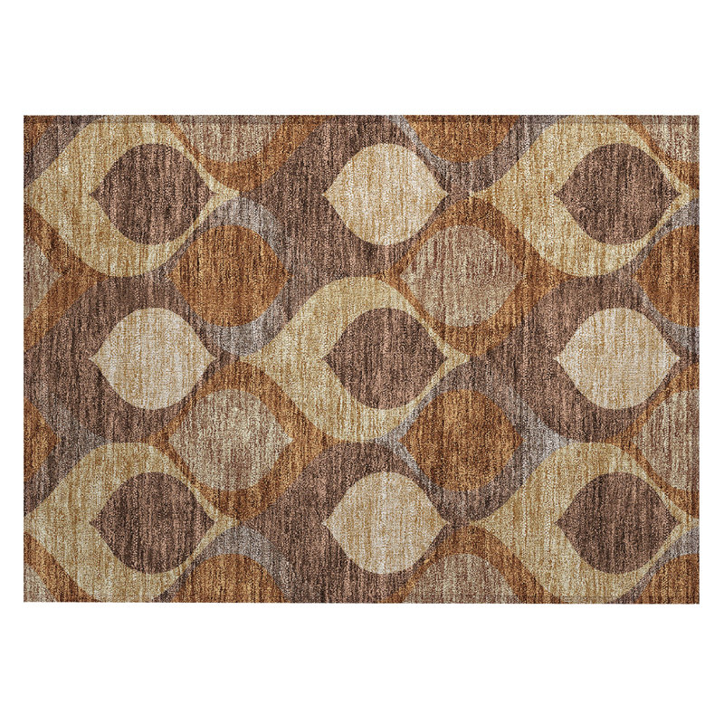 Geometric Indoor / Outdoor Rug, Rectangle 1'8" x 2'6"