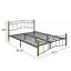 Metal Bed with Wavy Headboard and Footboard-63373988-63374010