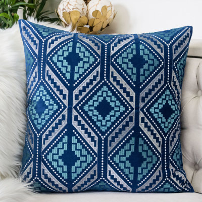 Nya Geometric Velvet Throw Pillow