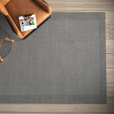 Abernethy Solid Colour Wool Hand Woven Area Rug