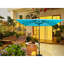Parasol solaire solaire en acier pour terrasse de jardin