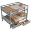 Lit superposé standard en bois massif 2 tiroirs-84752750-78784810