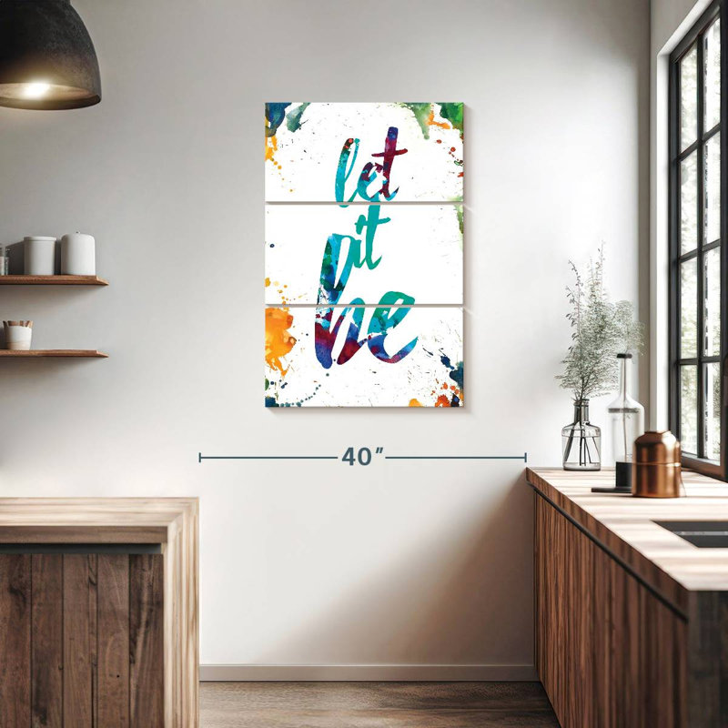 Tergel éclaboussé Let It Be, H 38 po x l 24 po