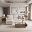 Canapé-lit modulaire Upholstery avec espace de rangement, port USB et 2 porte-gobelets sur les coussins de dossier-129387088