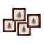 Christmas Tree TARTAN TIDBIT PLATES S/4 5"