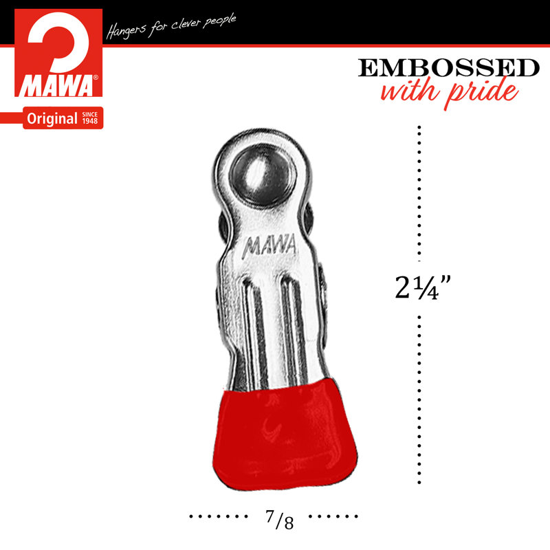 Mawa Clothes Clip Set, Red