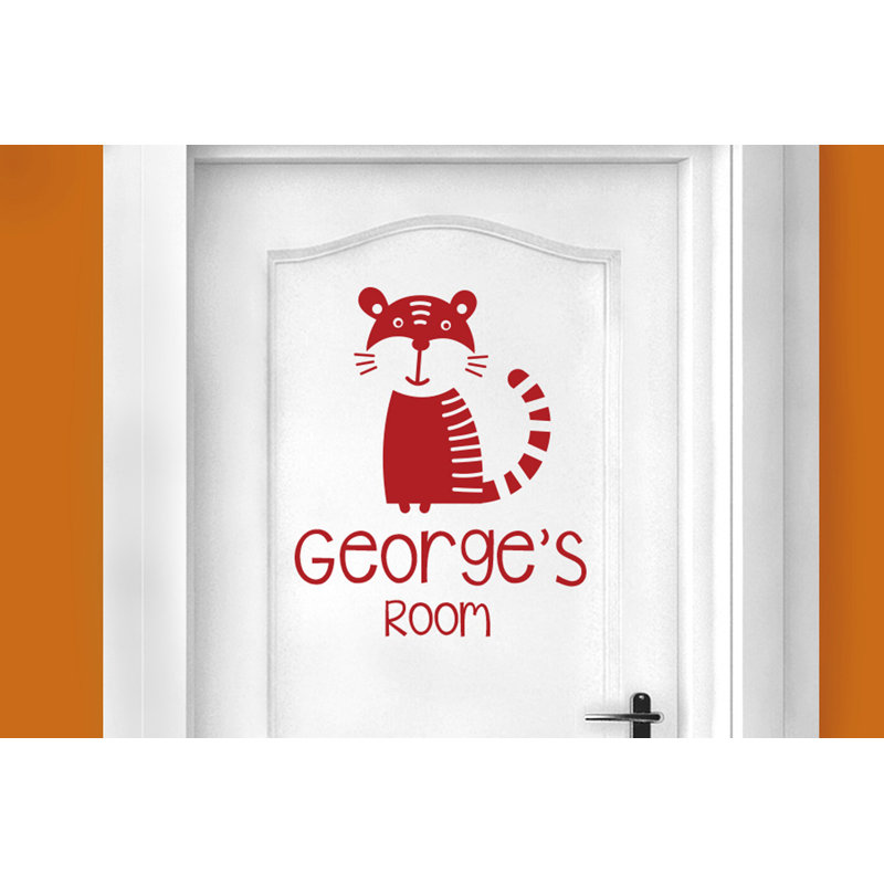Animals Wall Decal, Dark Red