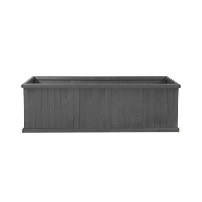 Barros Solid Cedar Rectangular Planter Box with Drainage Holes