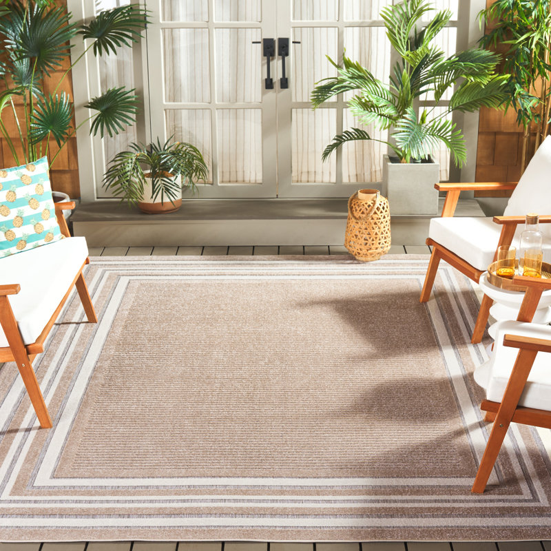 Aydun 303 Area Indoor/Outdoor Area Rug In Beige / Ivory, Rectangle 8' x 10'