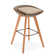 Leandra High-Density Polyethylene (HDPE) Wicker Outdoor Stool with Cushion