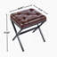 Stool/Chair,1Pcs,BROWN Leather,Metal Leg,40.5X33.5X44.5Cm-494668038