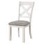 Chaises d'appoint rustiques 2 pièces en chêne blanc avec bois d'ingénierie pour les repas