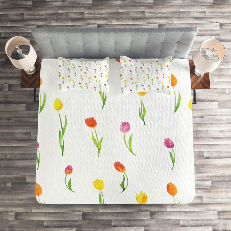Eclectic Polyester Coverlet, King Bedspread + 2 Shams