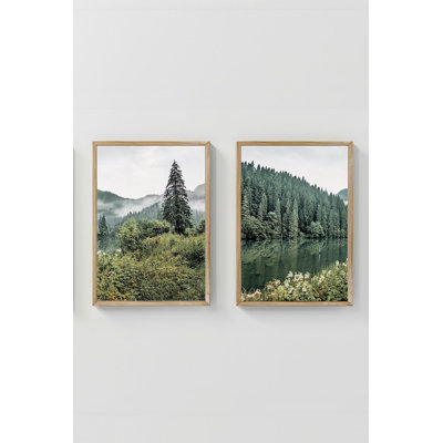 Peinture décorative en panneau de fibres à densité moyenne (2 pièces)