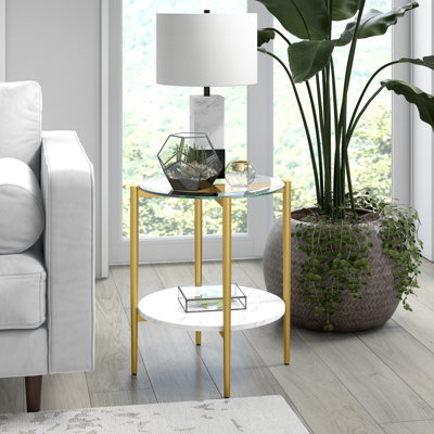 Otto Glass Top End Table