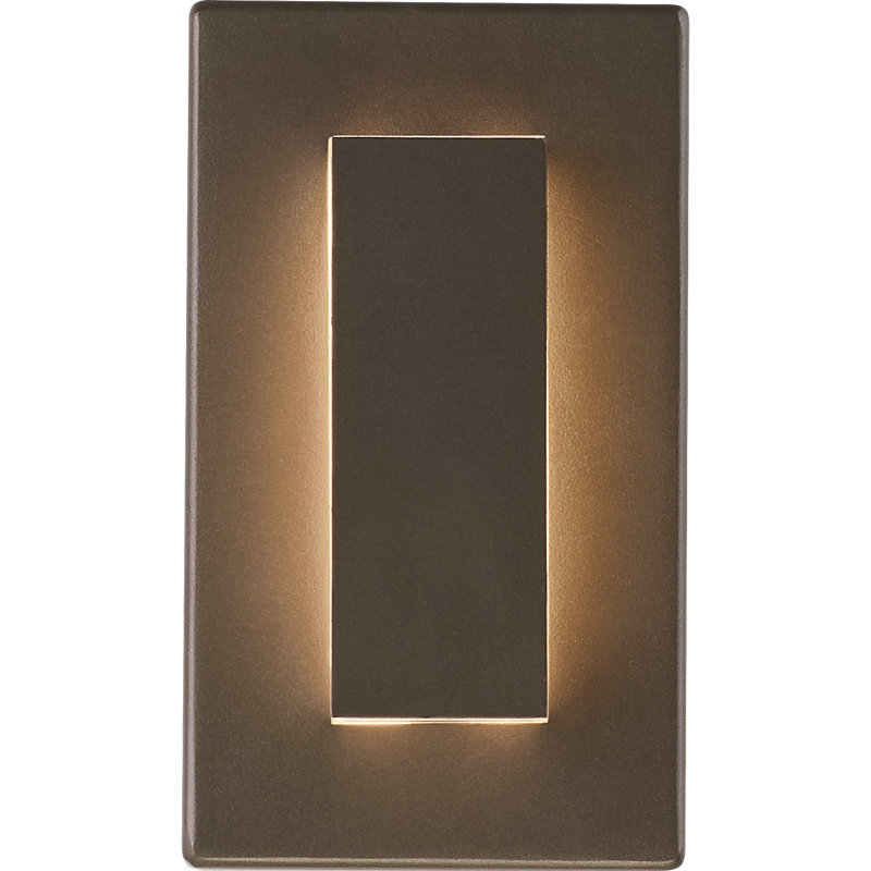 Aspen LED Outdoor Flush Mount, Outdoor Bronze, 8" H x 5" W x 1.9" D, 15 W
