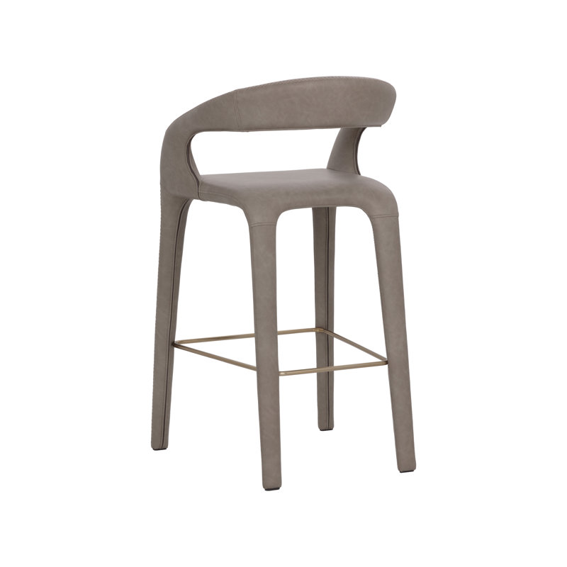 Atika Upholstered Stool with Metal Frame, Bar Stool (29.75" Seat Height)