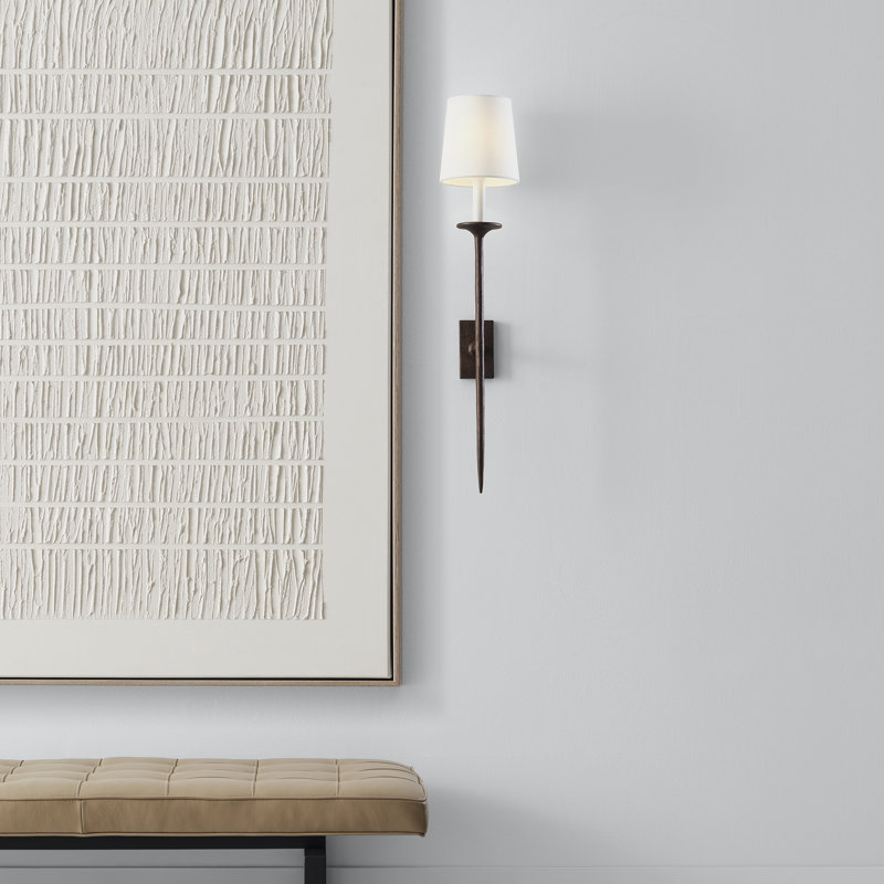 Julie Neill Catina Large Tail Sconce, Antique Bronze Leaf