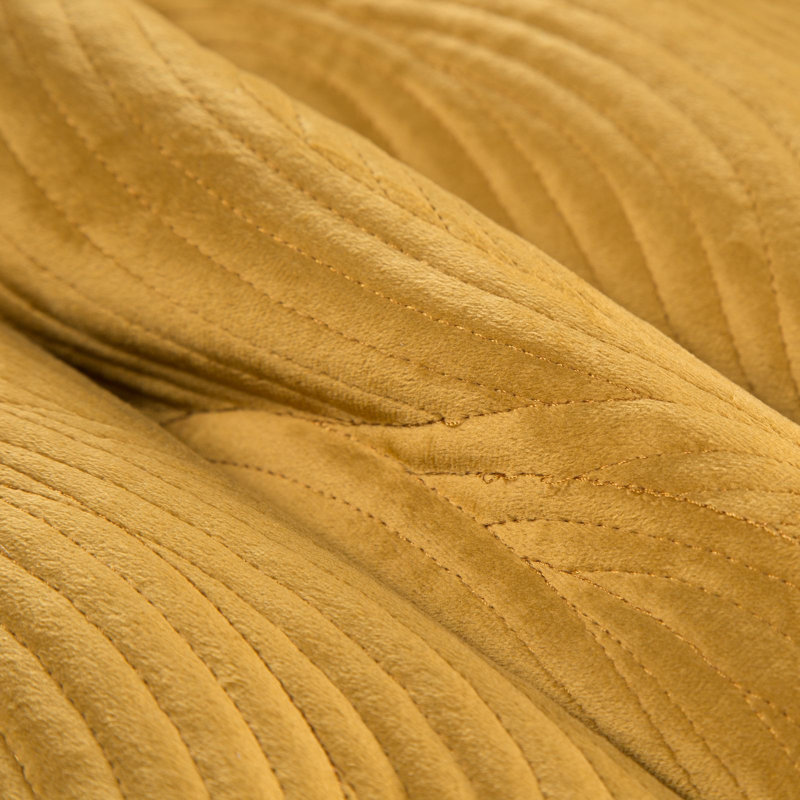 Carmody Polyester Solid Colour Bedspread, W170 x L210cm, Gold
