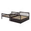 Lit superposé double au-dessus de double avec tiroirs, lits convertibles-1262587148