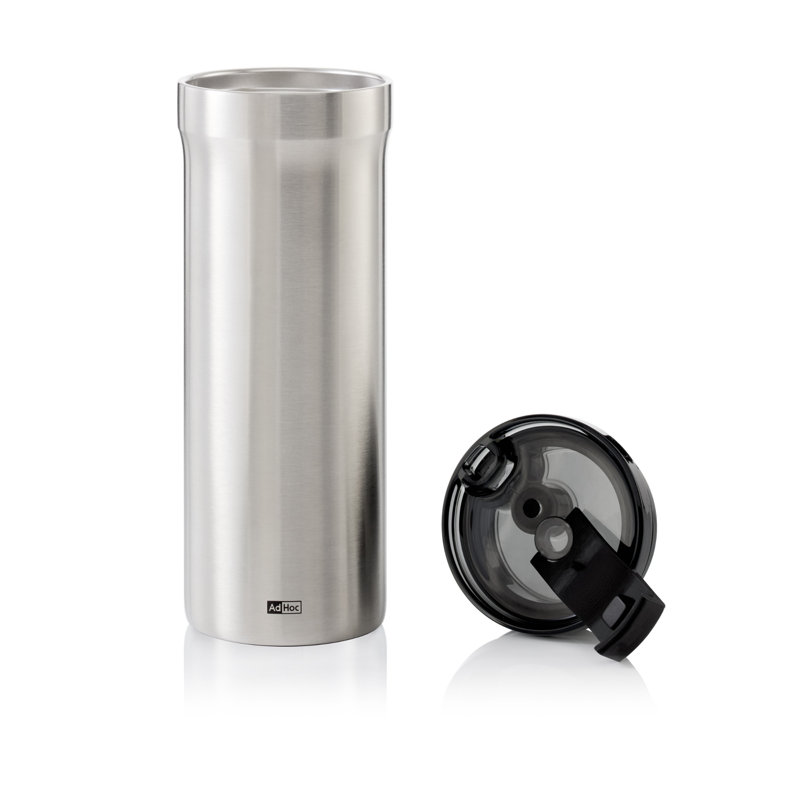 AdHoc Thermo Mug Pulse Stainless Steel 16.9oz, Silver