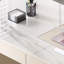 Bureau de direction blanc rectangulaire en pierre frittée avec tiroirs-1452658380
