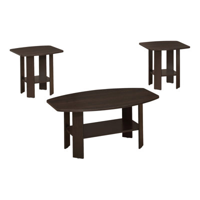 Ensemble de table, ensemble 3 pièces, café, bout, côté, décor, salon, stratifié, transitionnel