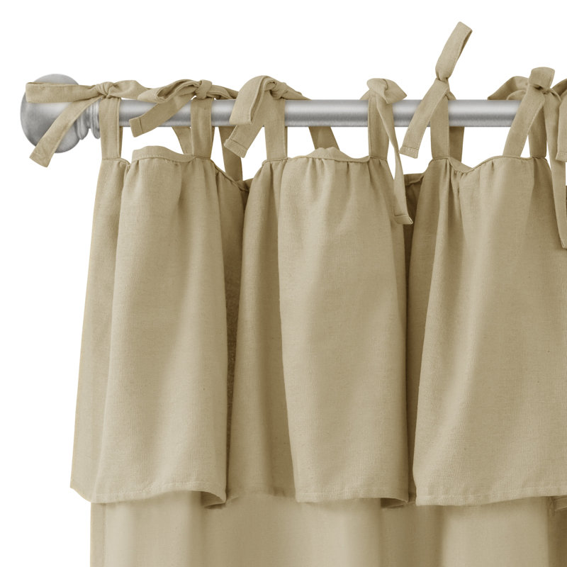 Paire de rideaux à nouettes en coton recyclé, L 52 po x L 96 po, Lin