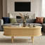 Table basse ovale à plateau relevable cannelé avec compartiment caché, finition naturelle-1687926788