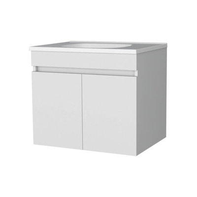 Coiffeuse blanche avec 2 portes