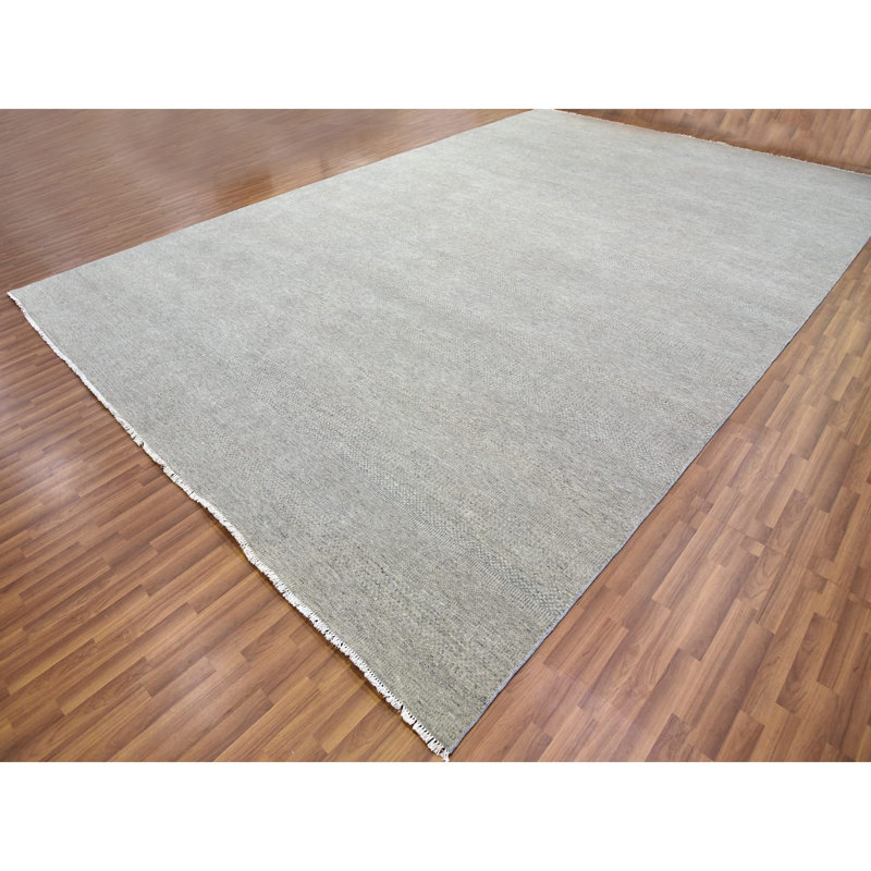 Tapis surdimensionné en laine 100% gris non tissé 11 pi 10 po x 18 pi Oxford Grey 7EECA521F20D418EB90E0706704B2474
