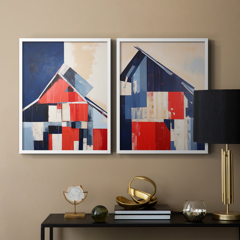 «LANDSCAPES Series CXVII» - Reproduction encadrée de qualité supérieure - prête à être accrochée - aucun clou requis - aucun clou requis