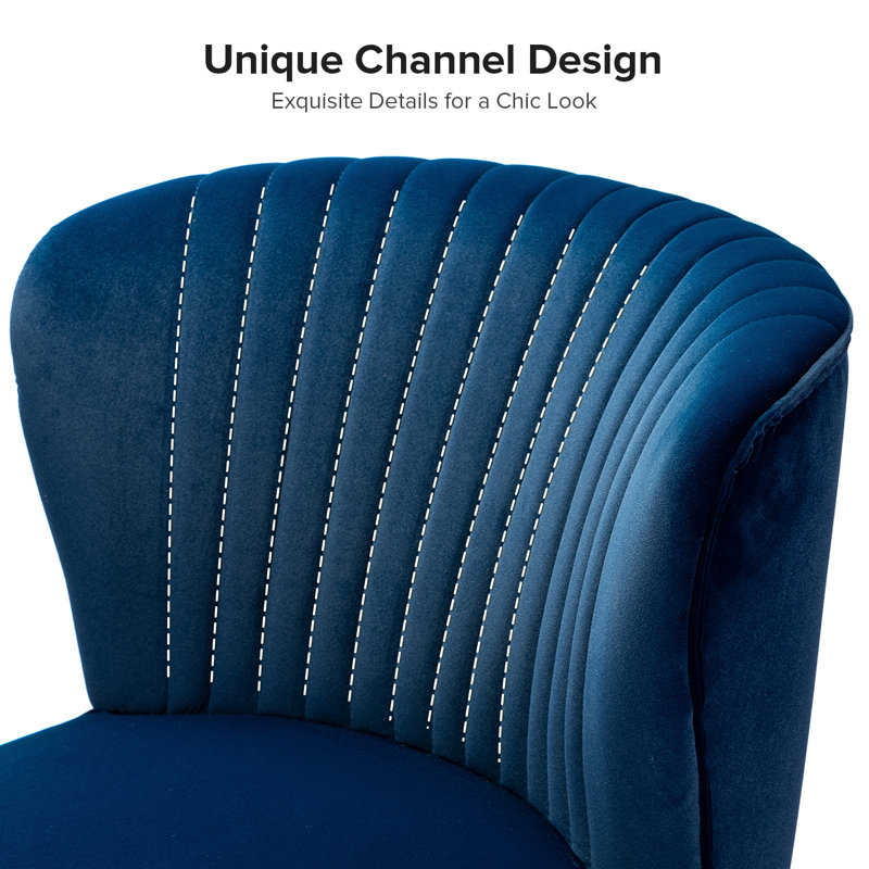 Euclid Modern 2-Piece Desk Office Chair Set, Navy