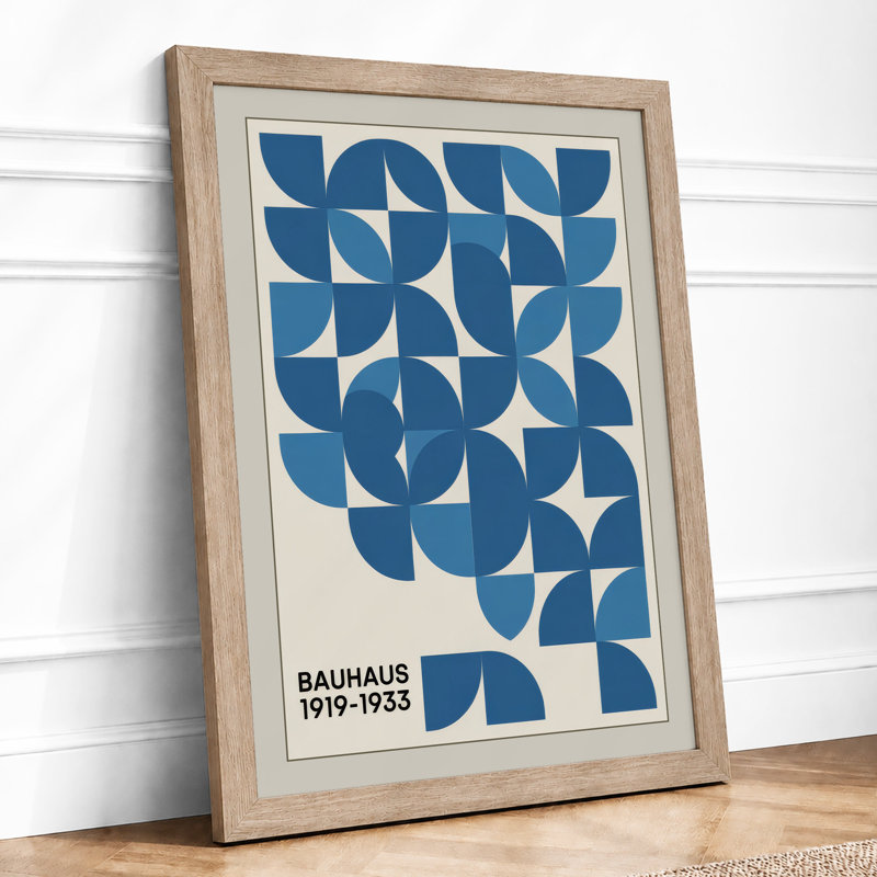 Bauhaus Order Geometric - Print, A2 - 59.4 x 42.0 cm, Oak