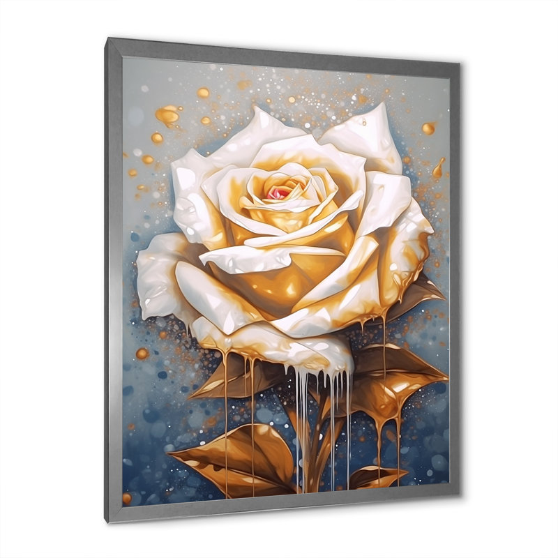 Crème or rose rêverie, H 32 po x l 24 po x P 1 po, Cadre photo argenté