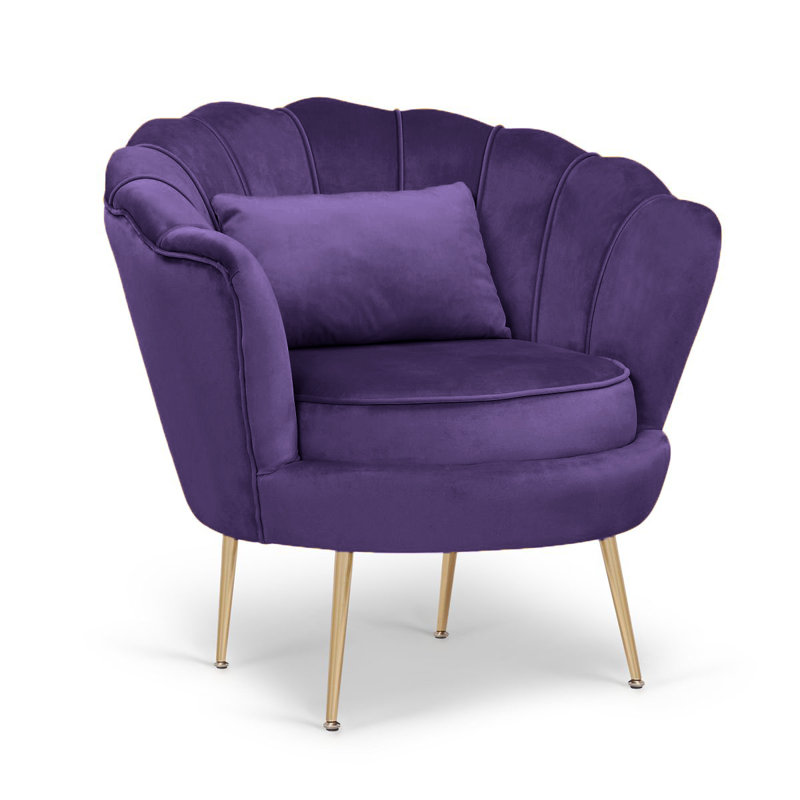Gladden Upholstered Slipper Chair, Purple
