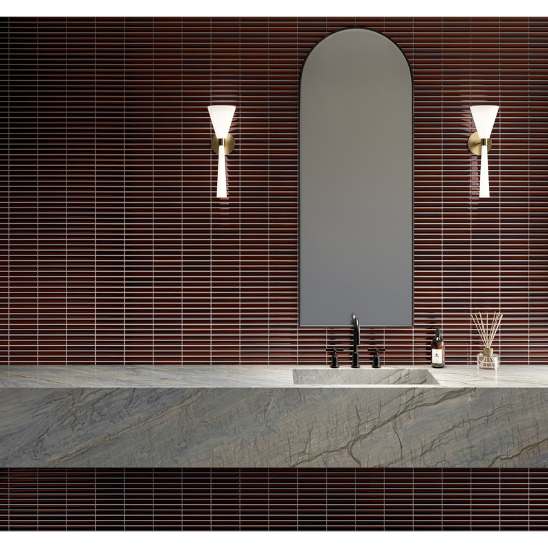 Mosaïque 1 x 6 Daltile Artefino Vintage (10 pièces par carton) (9,60 pieds carrés par carton), Jaspe