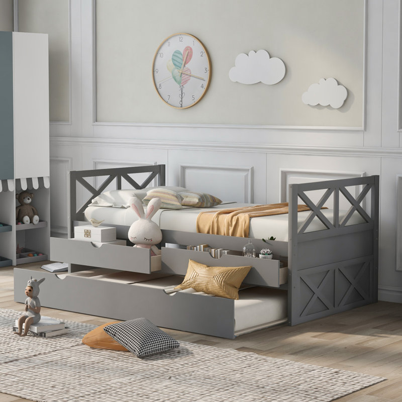 Lit de jour Modern Mossley, Gris