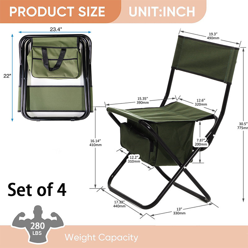 Folding Camping Chair, Green