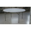 Round Bi-Fold Plastic Folding Table with Carrying Handle