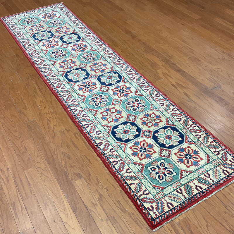  Handmade Kazak Wool Runner