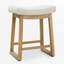 24" Upholstered Saddle Counter Height Bar Stool with Wood Frame for Kitchen Island-892333493