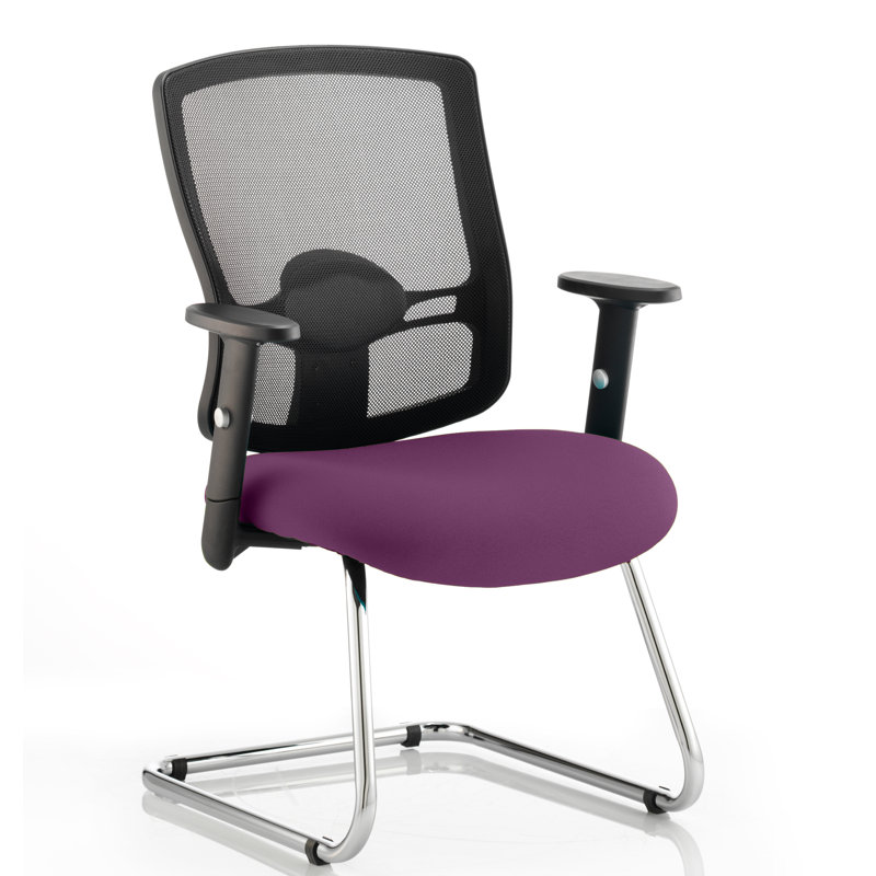 Hoyos Waiting Room Chair, Aubergine
