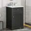 Meuble-lavabo de 20 po avec lavabo, armoire de salle de bain avec porte à fermeture douce, support de rangement et tablette réglable-321930878