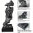 Abstract Thinker Sculpture – Metal