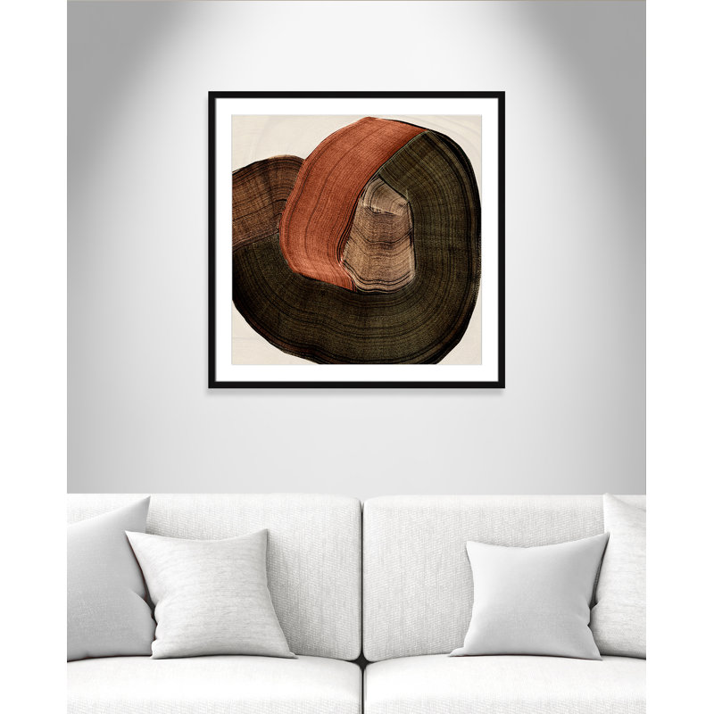 «Folded Earth II» par , Imprimé mat, 32'' W x 32'' H, Noir satiné