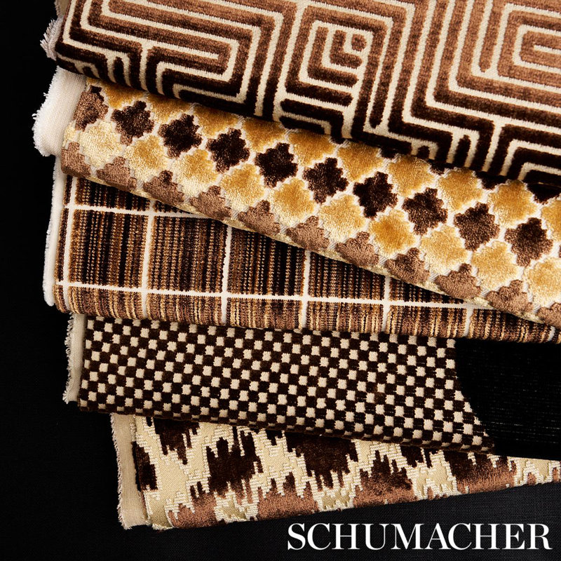 Marrakesh Velvet Fabric, Chocolate Brown
