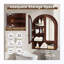 Armoire murale arquée avec portes en miroir et tablettes réglables-133672392